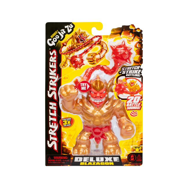 Антистресс игрушки - Cтретч-антистрес Goo Jit Zu Stretch strikers Блейзагон делюкс (123646)#2