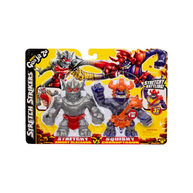 Антистресс игрушки - Набор стретч-антистресс Goo Jit Zu Stretch strikers Блейзагон и Корруптогон (123649)#3