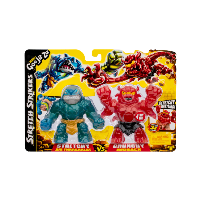 Антистресс игрушки - Набор стретч-антистресс Goo Jit Zu Stretch strikers Траш и Редбек (123650)#3