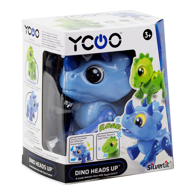 Роботы - Робот-динозавр Silverlit Heads Up Трицератопс синий (88593)#4