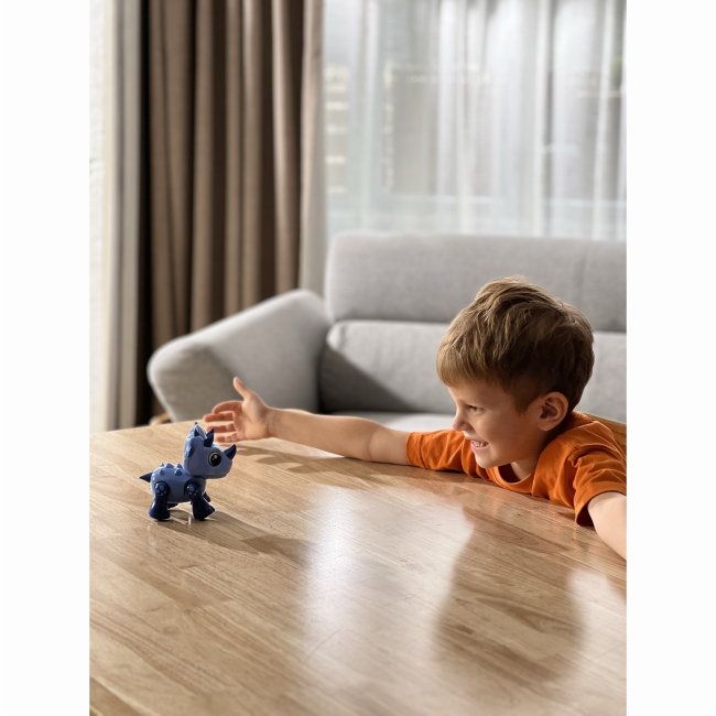 Роботы - Робот-динозавр Silverlit Heads Up Трицератопс синий (88593)#5