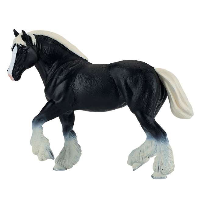 Фігурки тварин - Фігурка Mojo Клайдсдейлський чорний кінь (381083)#3