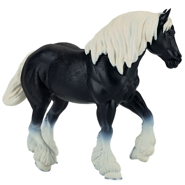 Фігурки тварин - Фігурка Mojo Клайдсдейлський чорний кінь (381083)#4