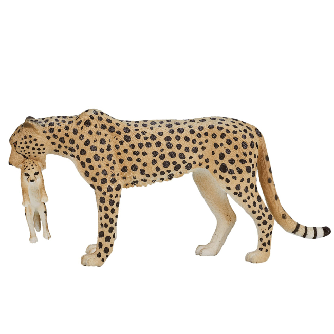 Фігурки тварин - Фігурка Mojo Cамка гепарда з дитинчам (387167)#2