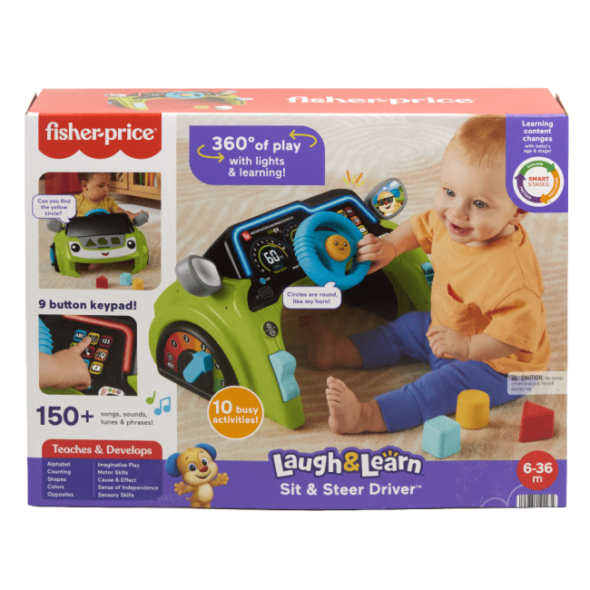 Развивающие игрушки - Интерактивный руль Fisher-Price Laugh & Learn Маленький водитель (HTW88)#2