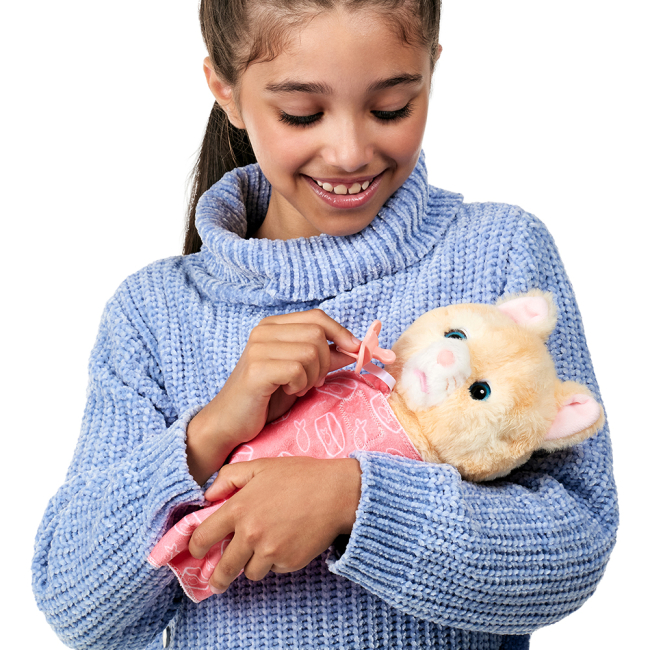 Мягкие животные - ​Интерактивная игрушка Little Live Pets Котенок-обнимашка Джинджер (26492)#5