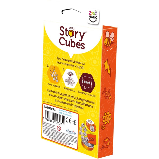 Настольные игры - Настольная игра Asmodee Кубики историй Рори Классика (ASMRSC301UA)#3