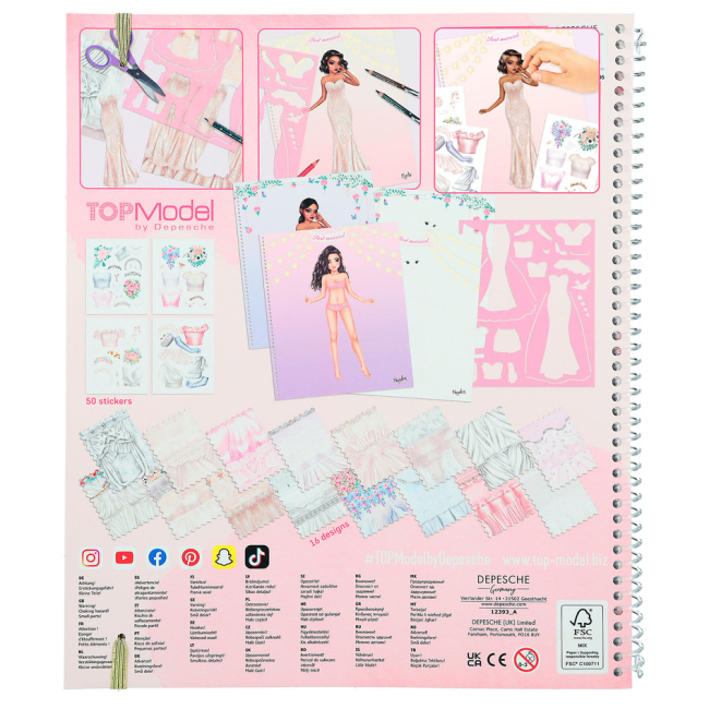 Товари для малювання - Книжка для розфарбовування Top Model Весілля (0412393)#5