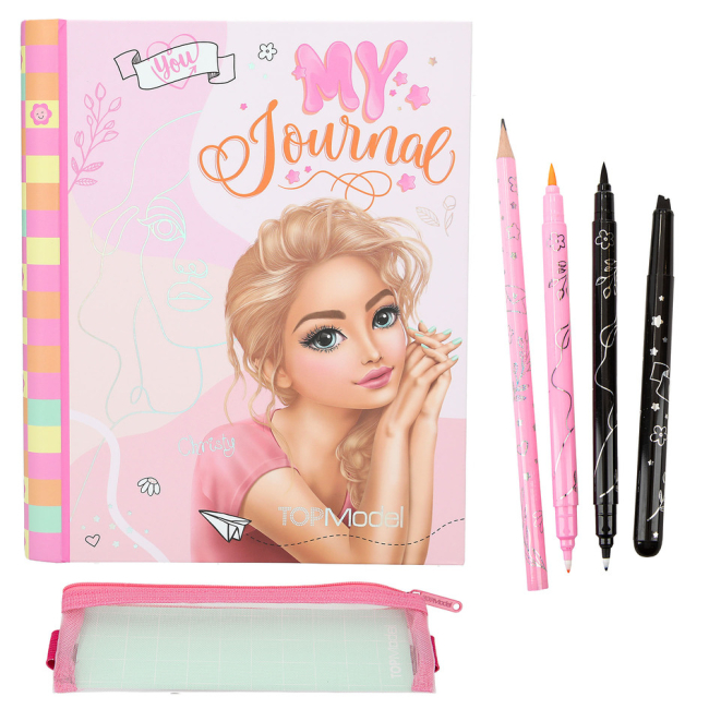 Товари для малювання - Книжка для розфарбовування Top Model Мій журнал з олівцем і фломастерами (0412716)#2