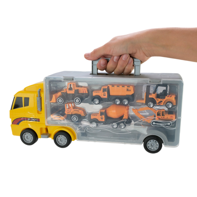 Транспорт и спецтехника - Игровой набор Автопром Трейлер с машинками (PS006-4)#4