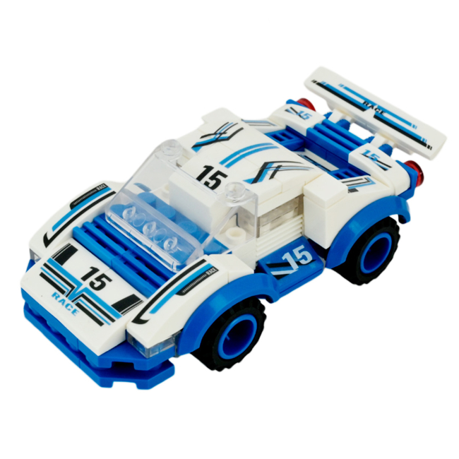 Конструктори з унікальними деталями - Конструктор IBLOCK Kids hits Дві спортивні машини 214 деталей (KH52/005)#3