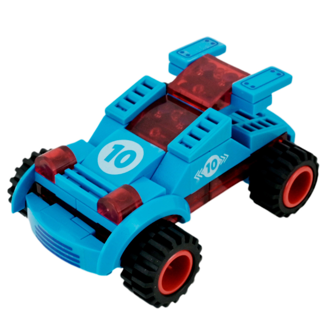 Конструктори з унікальними деталями - Конструктор IBLOCK Kids hits Спорткар блакитний 55 деталей (KH52/001/1)#2