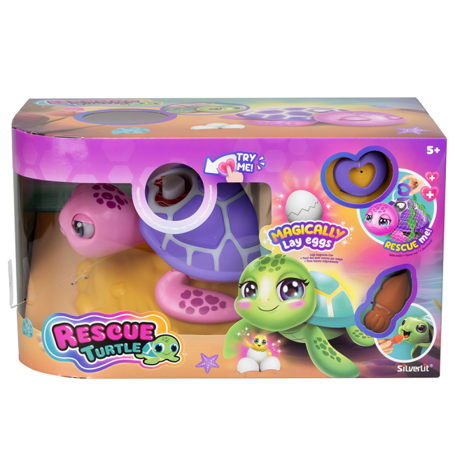 Фигурки животных - Интерактивная фигурка Silverlit Спаси черепаху розовая (88634)#6