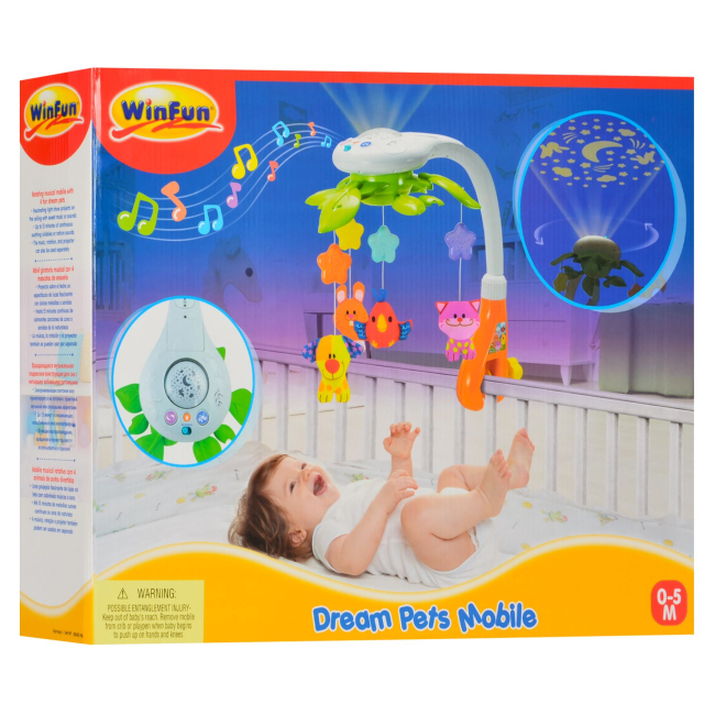 Підвіски, мобілі - Музичний мобіль WinFun Dream pets із проектором (0845-NL)#2