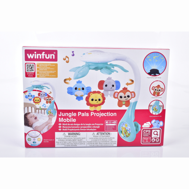 Підвіски, мобілі - Музичний мобіль WinFun Jungle pals із проектором (240101-NL)#3