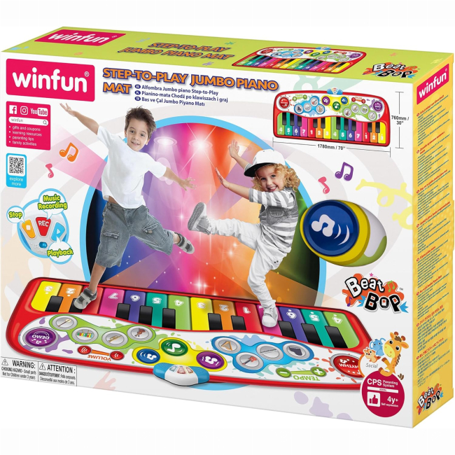 Спортивні активні ігри - Гра WinFun Step-to-play jumbo Килимок піаніно (240901-NL)#2