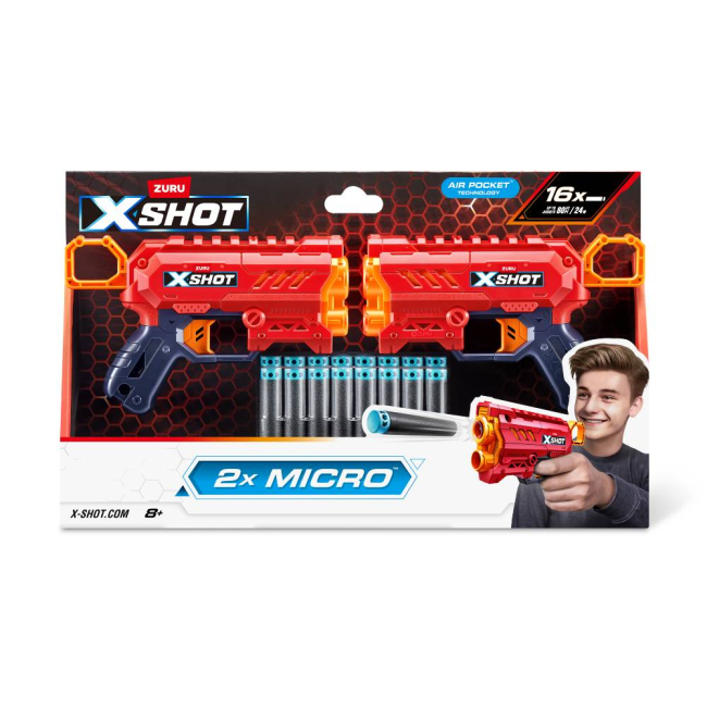 Помповое оружие - Набор бластеров X-Shot Excel Double micro 2.0 (36727R)#3