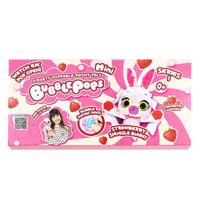 Мягкие животные - Мягкая игрушка Bubble Pops Клубничный зайчонок 20 см (2402005/4)#3