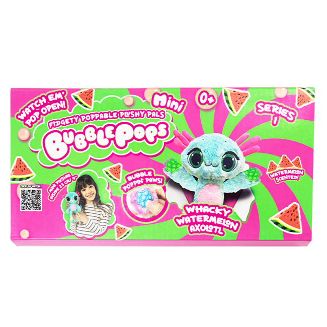 М'які тварини - М’яка іграшка Bubble Pops Кавуневий аксолотль 20 см (2402005/9)#4