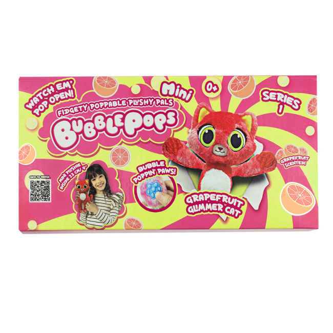 Мягкие животные - Мягкая игрушка Bubble Pops Грейпфрутовая кошка 20 см (2402005/12)#4