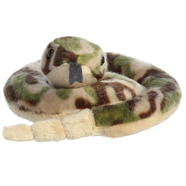 Мягкие животные - Мягкая игрушка Aurora Змея гремучая зеленая 15 см (190558C)#2