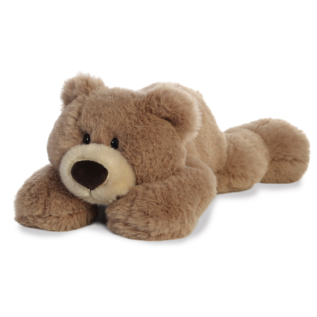Мягкие животные - Мягкая игрушка Aurora Медведь лежащий коричневый 28 см (171456C)#2