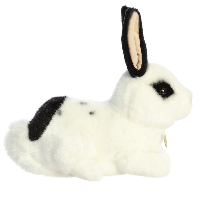 Мягкие животные - Мягкая игрушка Aurora Кролик белый с черными ушами 25 см (210788A)#3