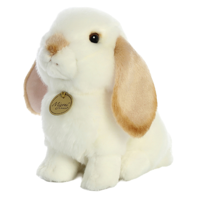 М'які тварини - М'яка іграшка Aurora Кролик висловухий біло-бежевий 23 см (170091B)#2