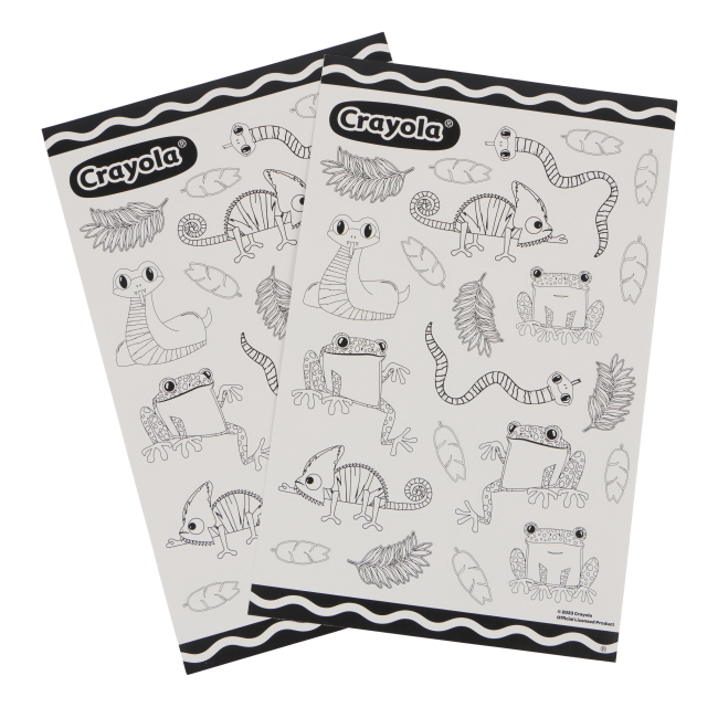 Товари для малювання - Набір для розмальовування Crayola Наліпки Рептилії в тропічному лісі (15754-A)#2