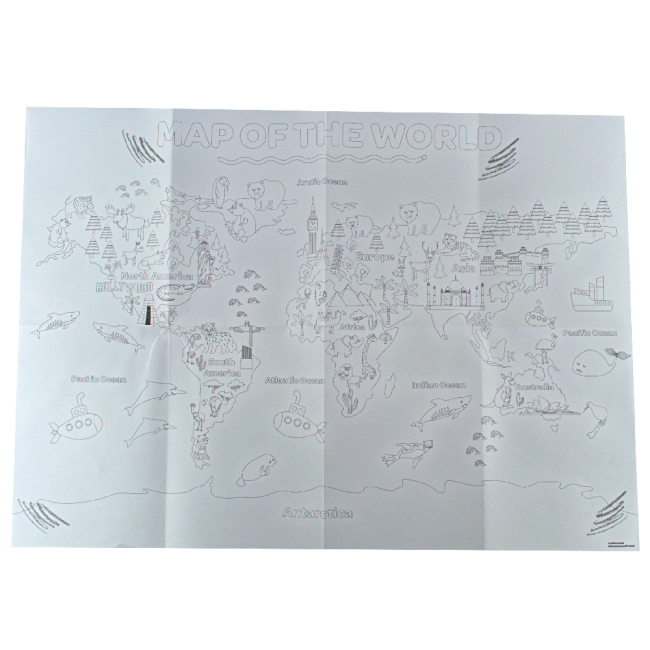 Товари для малювання - Розмальовка Crayola Карта світу Навколо Землі (15693)#2