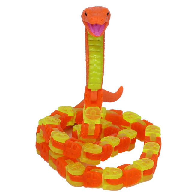 Фігурки тварин - Фігурка Klixx Creaturez Fidget Пітон червоно-жовтий (KX130P_B)#2