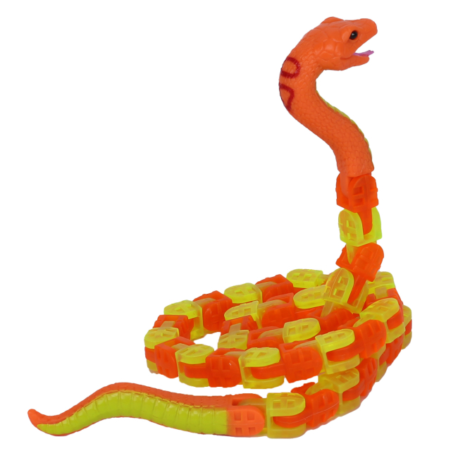 Фігурки тварин - Фігурка Klixx Creaturez Fidget Пітон червоно-жовтий (KX130P_B)#3