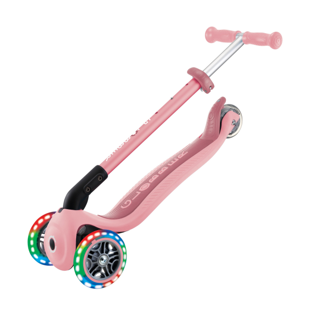 Самокаты - Самокат Globber Primo foldable lights пастельно-розовый (432-211-3)#7
