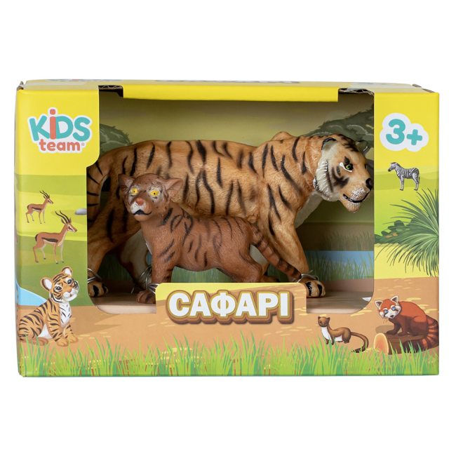 Фигурки животных - Набор фигурок Kids Team Сафари Тигрица с тигрёнком (Q9899-A20/1)#2