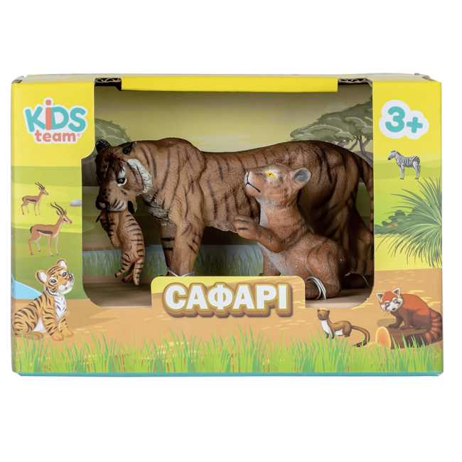 Фігурки тварин - Набір фігурок Kids Team Сафарі Тигриця з двома тигренятами (Q9899-A20/2)#2
