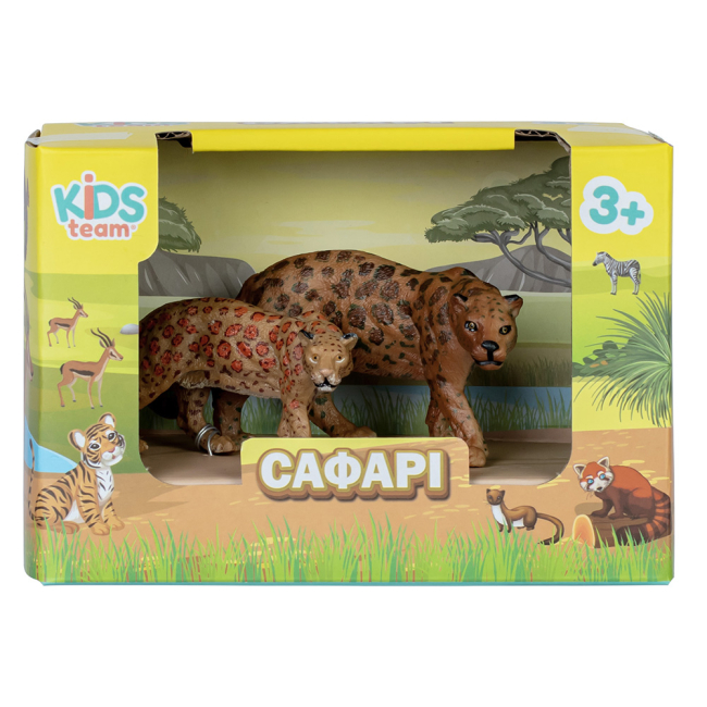 Фігурки тварин - Набір фігурок Kids Team Сафарі Леопард з дитинчам (Q9899-A22/1)#2