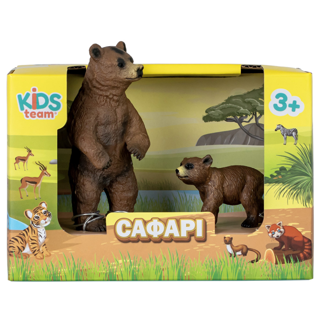 Фігурки тварин - Набір фігурок Kids Team Сафарі Ведмедиця на задніх лапах з ведмежам (Q9899-A37/1)#2