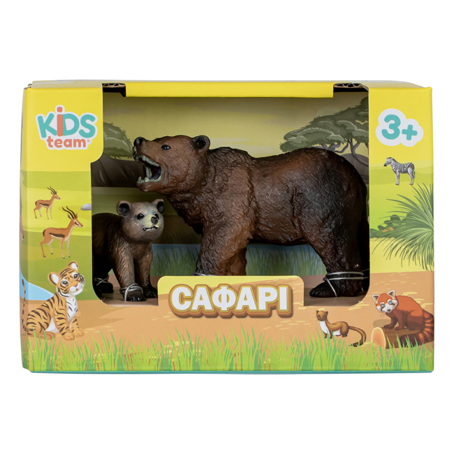 Фигурки животных - Набор фигурок Kids Team Сафари Медведица с детенышем (Q9899-A37/2)#2