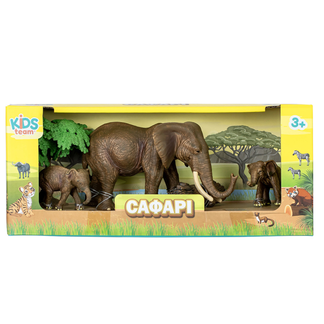 Фигурки животных - Набор фигурок Kids Team Сафари Семейство слонов (Q9899-C18/1)#2