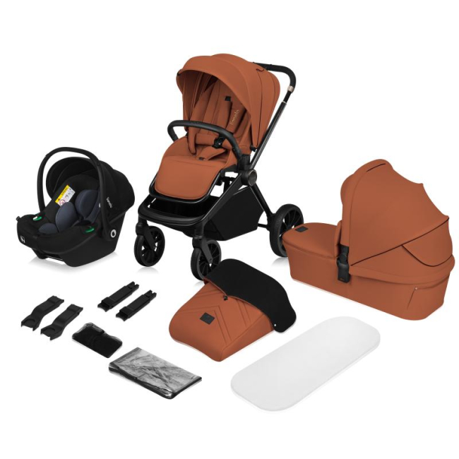 Візочки - Коляска Lionelo Mika plus 3 in 1 brown rust (LO-MIKA PLUS 3IN1 BROWN RUST) (5903771709729)#2