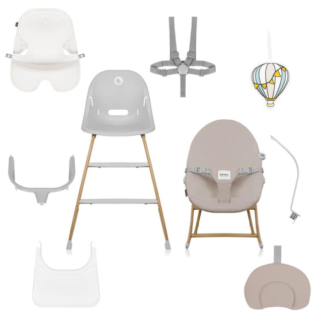 Товары по уходу - Стульчик для кормления Lionelo Dalia set stone natural (LO-DALIA SET GREY STONE NATURAL) (5903771719711)#6