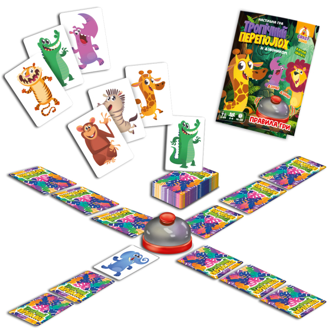 Настольные игры - Настольная игра Vladi Toys Тропический переполох со звонком (VT8010-13)#2