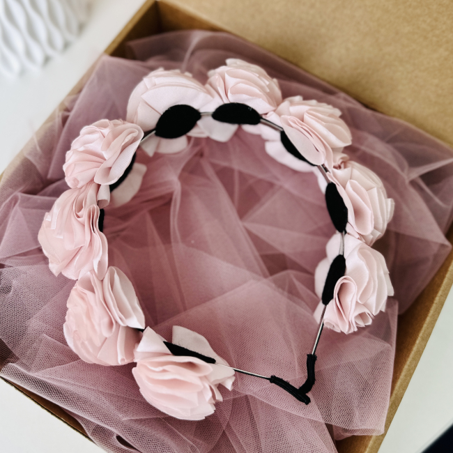 Біжутерія та аксесуари - Обруч Мауа-МІ Зефірки пудровий (0199-0022-17-1)#2