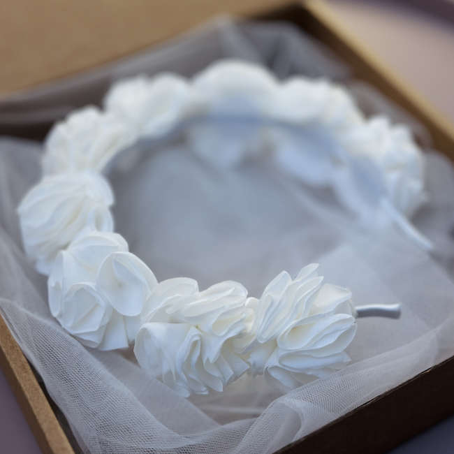 Бижутерия и аксессуары - Обруч Мауа-МІ Зефирки молочный (0199-0023-13-1)#2