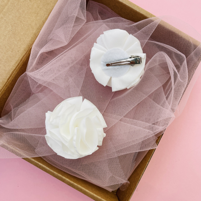 Бижутерия и аксессуары - Заколки Мауа-МІ Зефирки молочные (0199-0023-3-1)#3