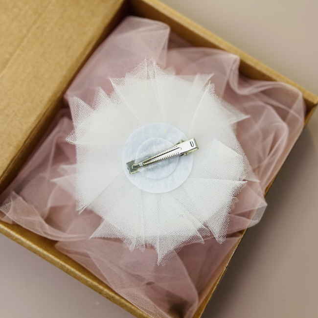 Бижутерия и аксессуары - Заколка Мауа-МІ Пушинка молочная (0199-0067-1-1)#3