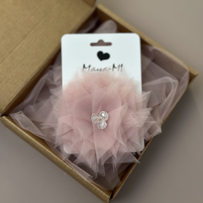 Бижутерия и аксессуары - Заколка Мауа-МІ Пушинка пудровая (0199-0067-3-1)#2