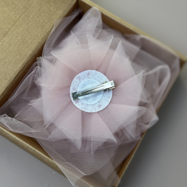 Бижутерия и аксессуары - Заколка Мауа-МІ Пушинка пудровая (0199-0067-3-1)#3