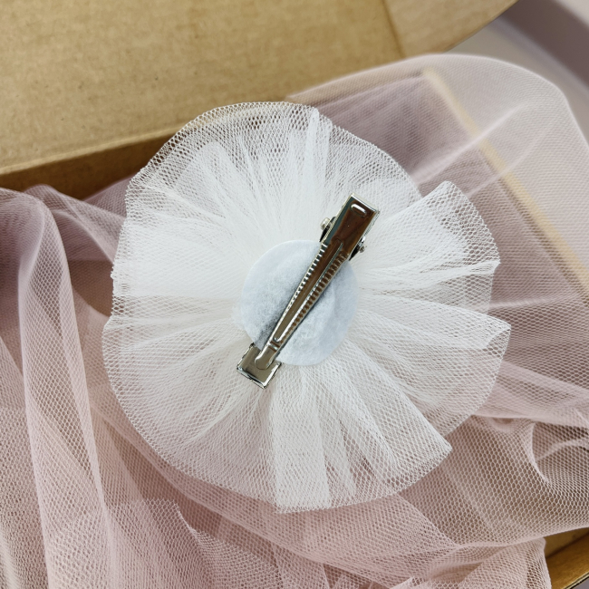 Бижутерия и аксессуары - Заколка Мауа-МІ Пиончик молочный (0199-0129-4-2)#3