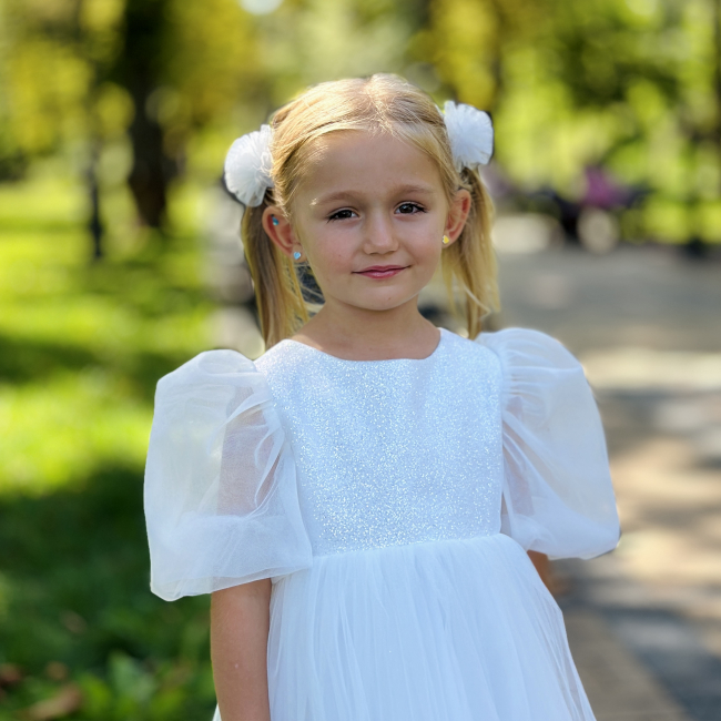 Бижутерия и аксессуары - Бант Мауа-МІ Пиончик мини молочный (0199-0130-1)#4